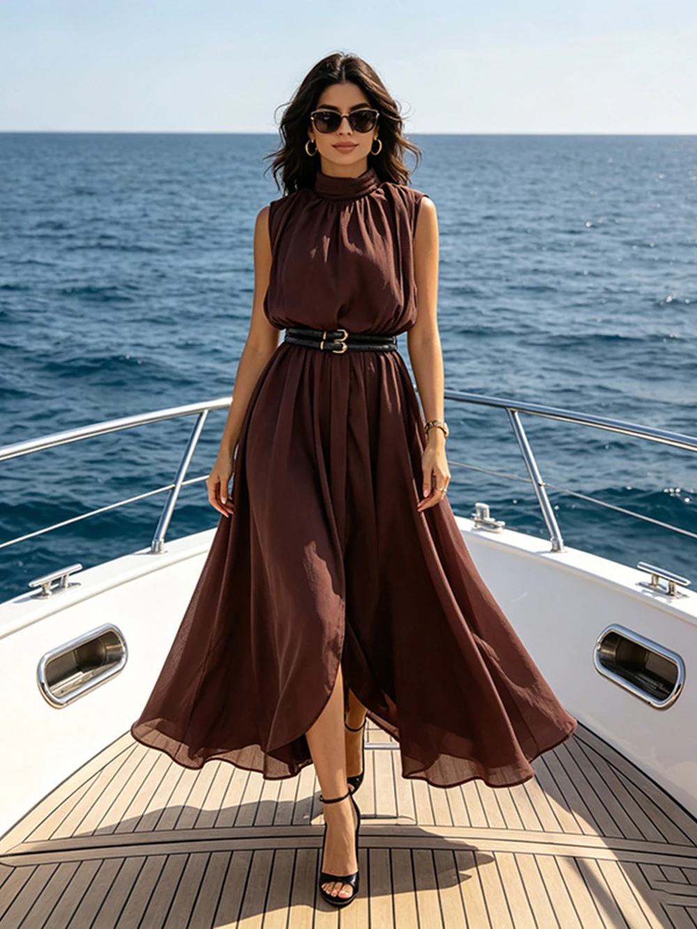 Light Mature Style Tea Break Long Skirt 2026 Summer New Sleeveless Large Swing Double Waistband Stand Up Collar Slim Fit Dress
Light Mature Style Tea Break Long Skirt 2026 Summer New Sleeveless Large Swing Double Waistband Stand Up Collar Slim Fit Dress