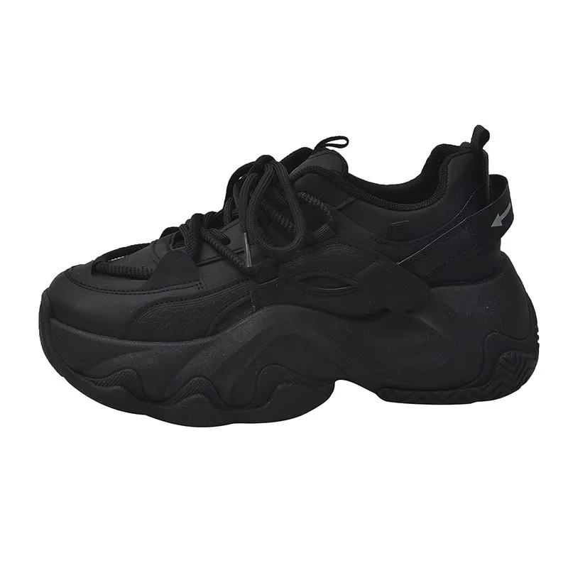 High Platform Sneakers Women Leather Dad Shoes Women Black Chunky Sneakers Thick Sole Shoes Fashion Height Increasing Shoes
High Platform Sneakers Women Leather Dad Shoes Women Black Chunky Sneakers Thick Sole Shoes Fashion Height Increasing Shoes