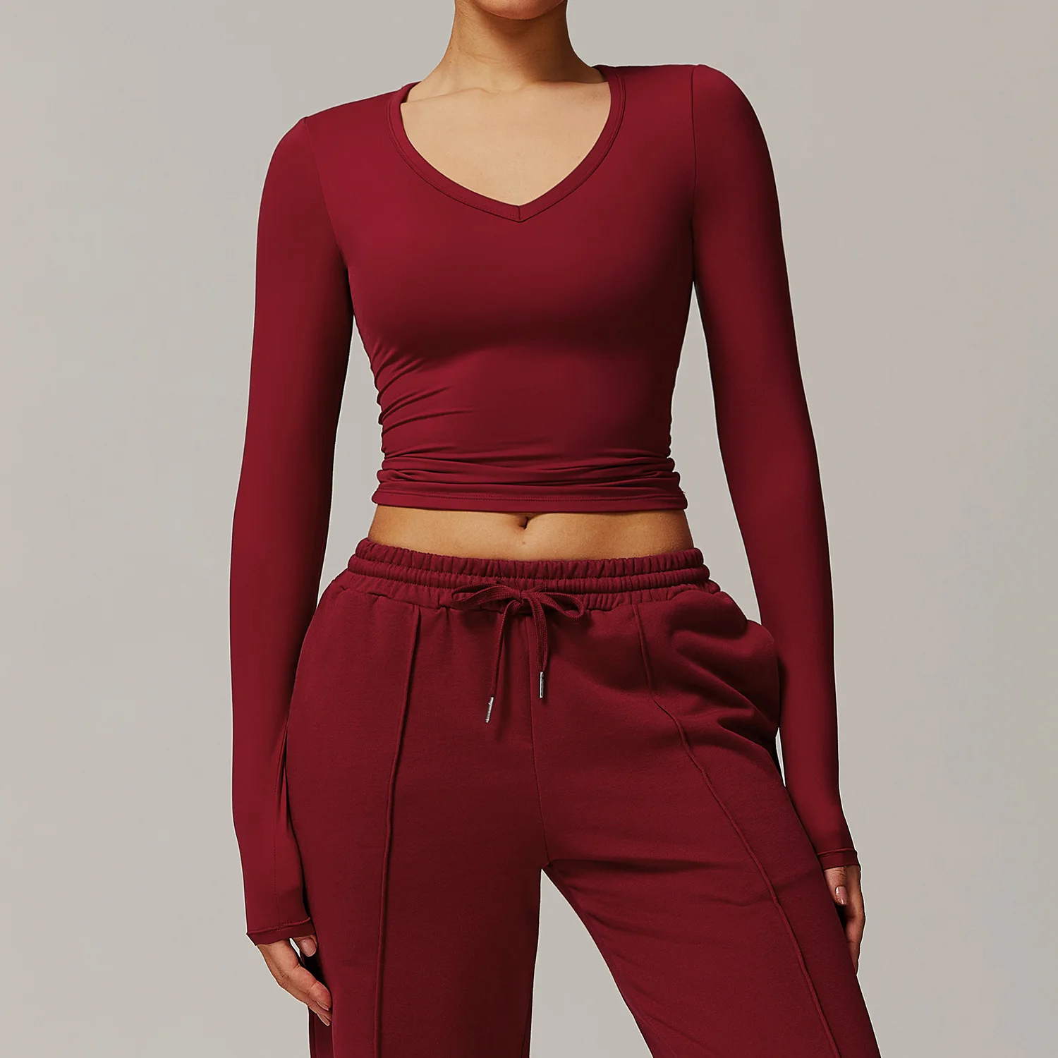 V Neck Yoga Crop Top Long Sleeved Women's Running Fitness Sports Wear Yoga Tee Shirts Gym Push Up Workout Tank Top Tight Tops
V Neck Yoga Crop Top Long Sleeved Women's Running Fitness Sports Wear Yoga Tee Shirts Gym Push Up Workout Tank Top Tight Tops