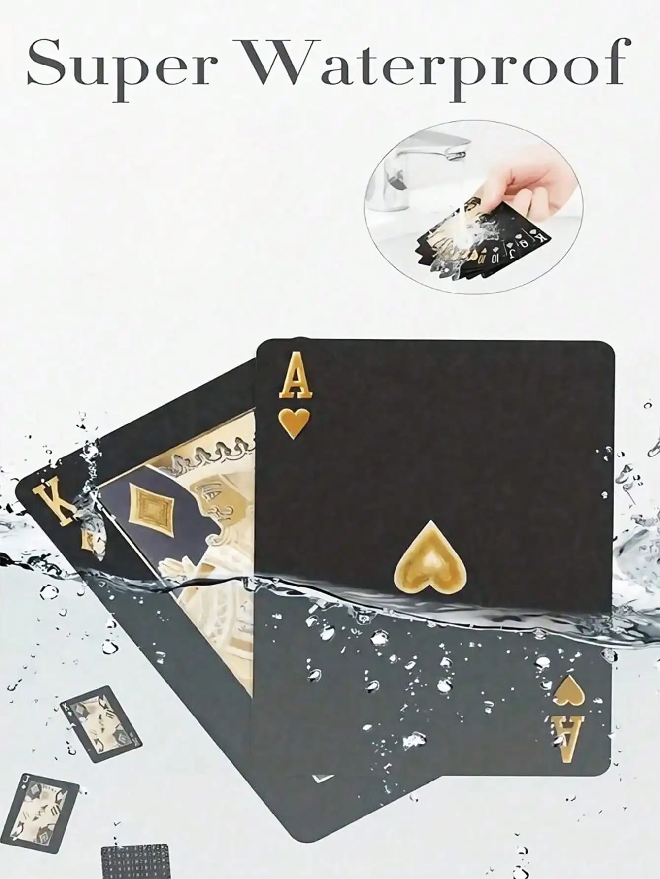 1 Pack Waterproof Flexible Playing Cards with Box, Black Cool Design Cards for Party Game Gift
1 Pack Waterproof Flexible Playing Cards with Box, Black Cool Design Cards for Party Game Gift