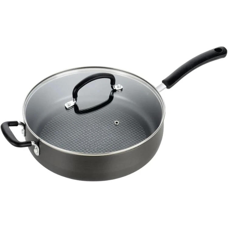 Ultimate Hard Anodized Non Stick Jumbo Cooker с крышкой и вспомогательной ручкой, 5 литров, сейф для бройлеров в духовке 400F, сейф для крышки 350F, Coo
Ultimate Hard Anodized Non Stick Jumbo Cooker с крышкой и вспомогательной ручкой, 5 литров, сейф для бройлеров в духовке 400F, сейф для крышки 350F, Coo
