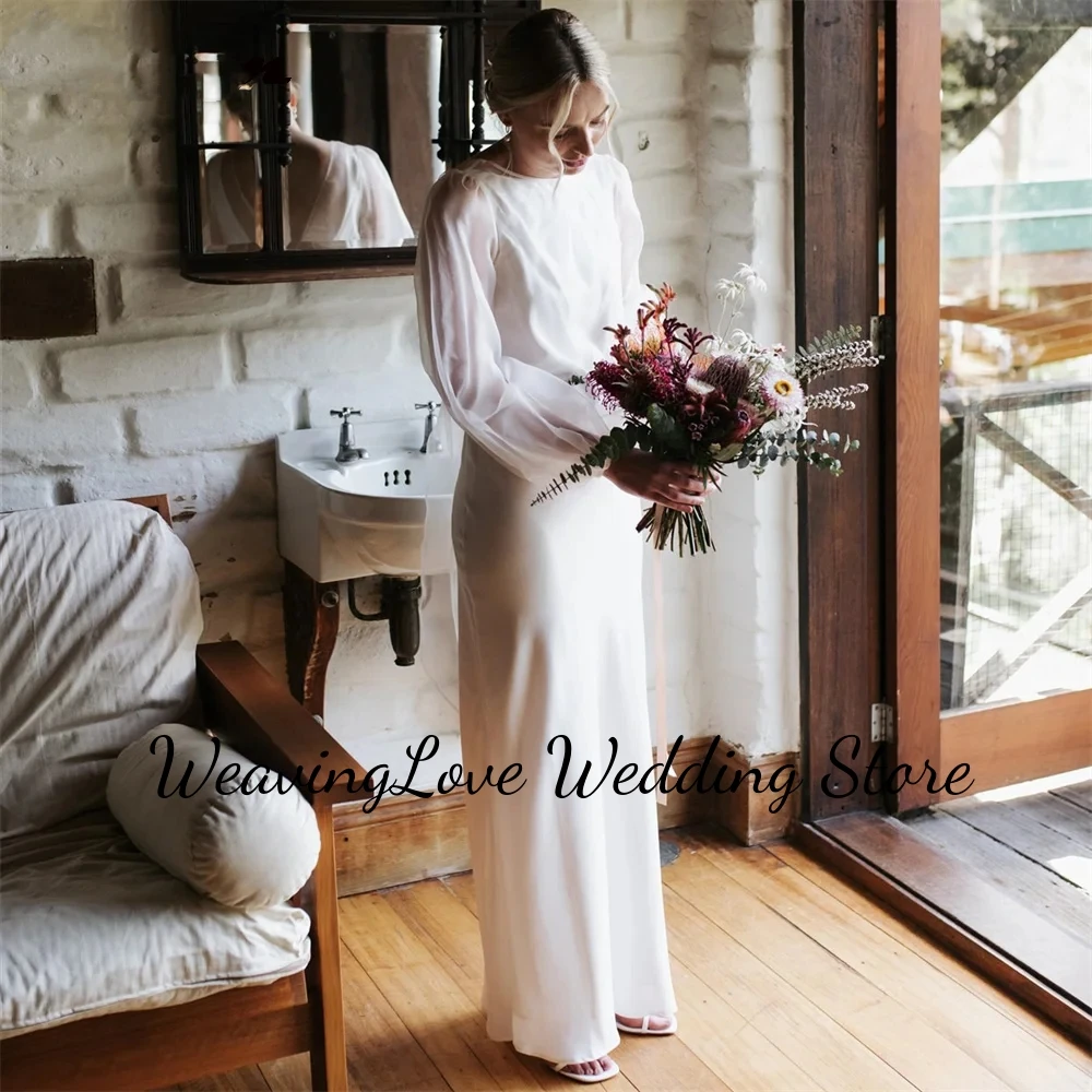 Simple Satin Boheimian Puff Tulle Long Sleeve Mermaid Wedding Dress For Women 2023 Vestidos Para Mujer Elegantes Y Bonitos
Simple Satin Boheimian Puff Tulle Long Sleeve Mermaid Wedding Dress For Women 2023 Vestidos Para Mujer Elegantes Y Bonitos