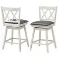 24" Counter Height Cushioned Bar Chair, 360° Swivel Farmhouse Barstool W/Ergonomic Backrest, Waterproof Pvc Surface & Solid
24" Counter Height Cushioned Bar Chair, 360° Swivel Farmhouse Barstool W/Ergonomic Backrest, Waterproof Pvc Surface & Solid