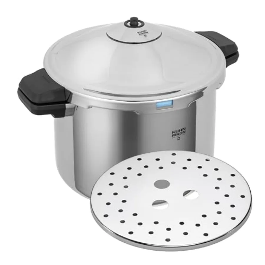 Pressure Cooker 11” 8.45 qt family of 6 wide base for better braising, Stainless
Pressure Cooker 11” 8.45 qt family of 6 wide base for better braising, Stainless