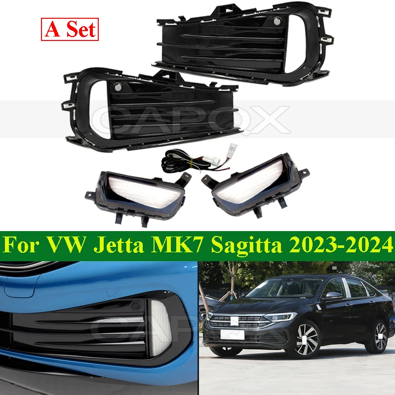 CAPQX 1 Set Upgrade LED Daytime Running Light For VW Jetta MK7 Sagitta 2023-2024 Front Bumper Foglight Foglamp Frame Fog Light
CAPQX 1 Set Upgrade LED Daytime Running Light For VW Jetta MK7 Sagitta 2023-2024 Front Bumper Foglight Foglamp Frame Fog Light