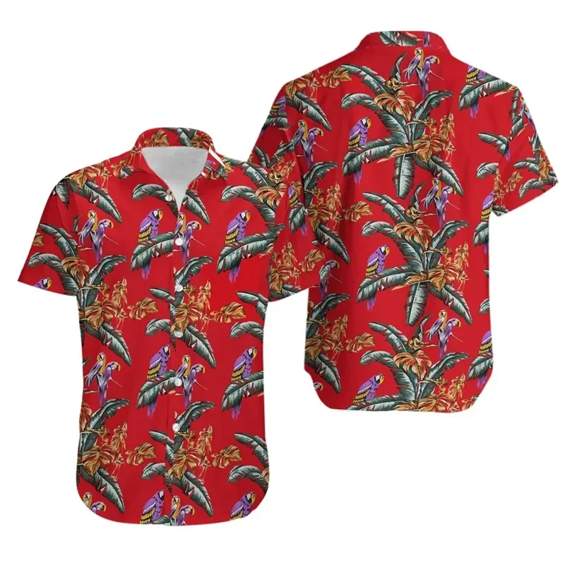 Tropical Style Short-Sleeve Shirt Parrot Palm Leaf Print Casual Beach Loose Comfortable Daily Top
Tropical Style Short-Sleeve Shirt Parrot Palm Leaf Print Casual Beach Loose Comfortable Daily Top
