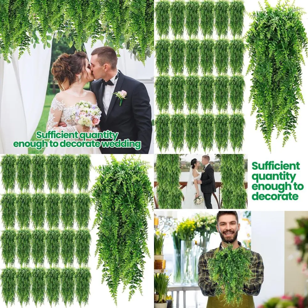 Set of 28 Artificial 32-Inch Hanging Greenery Plants for Indoor/Outdoor Decor, Ideal for Home, Weddings, and Events
Set of 28 Artificial 32-Inch Hanging Greenery Plants for Indoor/Outdoor Decor, Ideal for Home, Weddings, and Events