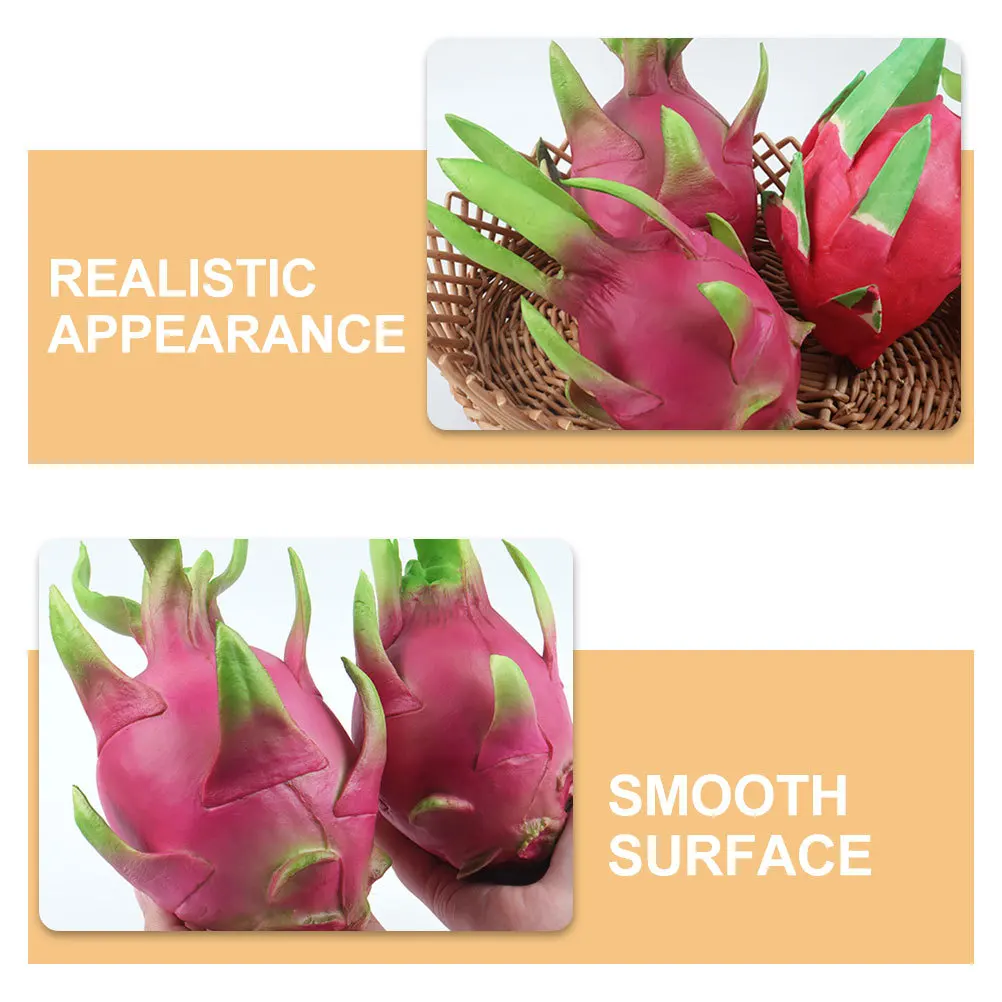 2Pcs Vivid Simulation Pitaya Fruits for Home Decor and Photography Use Lifelike Artificial Fruit Display for Store Window
2Pcs Vivid Simulation Pitaya Fruits for Home Decor and Photography Use Lifelike Artificial Fruit Display for Store Window
