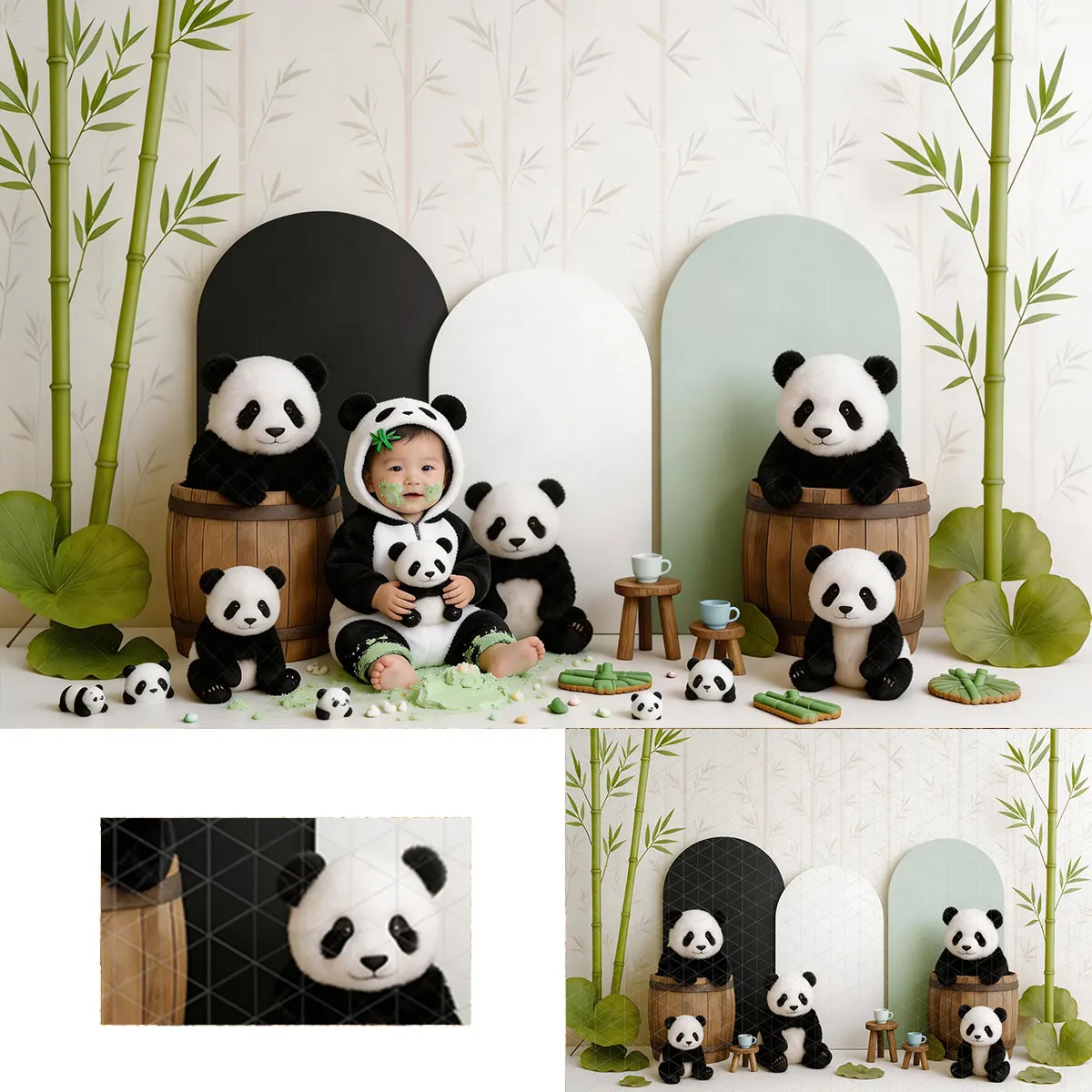Panda Family Bamboo Backdrop Kids Baby Cake Smash Photography Props Child Adult Birthday Photocall Backgrounds
Panda Family Bamboo Backdrop Kids Baby Cake Smash Photography Props Child Adult Birthday Photocall Backgrounds