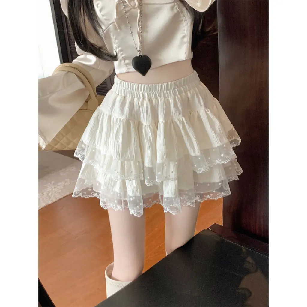 Apricot Short Cake Skirt in Lace Style High Waist A-Line Puffy Design for Women Sweet Ballet Style Half Skirt
Apricot Short Cake Skirt in Lace Style High Waist A-Line Puffy Design for Women Sweet Ballet Style Half Skirt