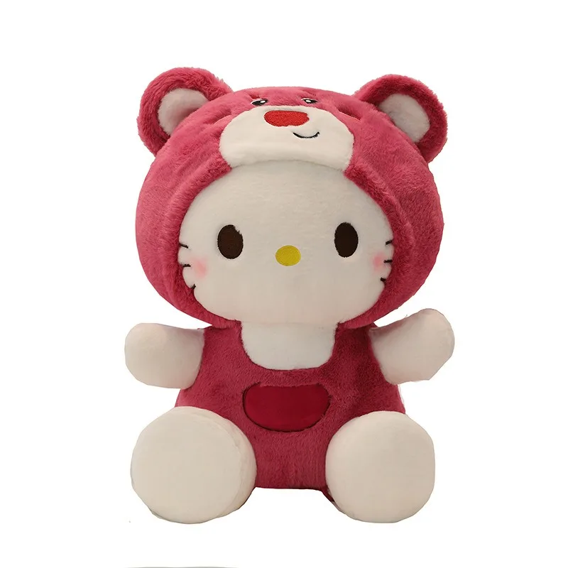 Sanrio Plush Cute Strawberry Bear HelloKitty Girl Big Doll Holiday Gift Christmas Doll Kawaii Room Decoration
Sanrio Plush Cute Strawberry Bear HelloKitty Girl Big Doll Holiday Gift Christmas Doll Kawaii Room Decoration