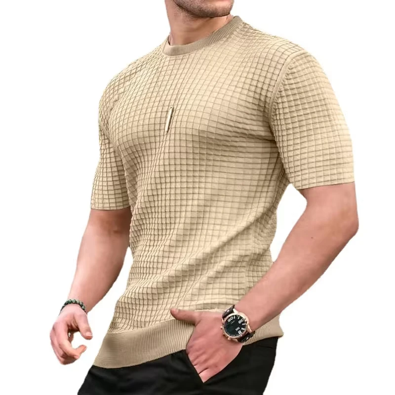 New Summer Men's Small Checkered T-shirt Round Neck Casual Half-sleeved Top Men's
New Summer Men's Small Checkered T-shirt Round Neck Casual Half-sleeved Top Men's
