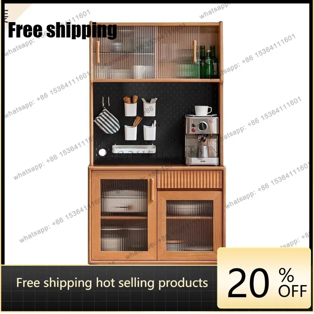 LD solid wood dining side cabinet, hole board against the wall, cherry wood storage narrow side cabinet
LD solid wood dining side cabinet, hole board against the wall, cherry wood storage narrow side cabinet