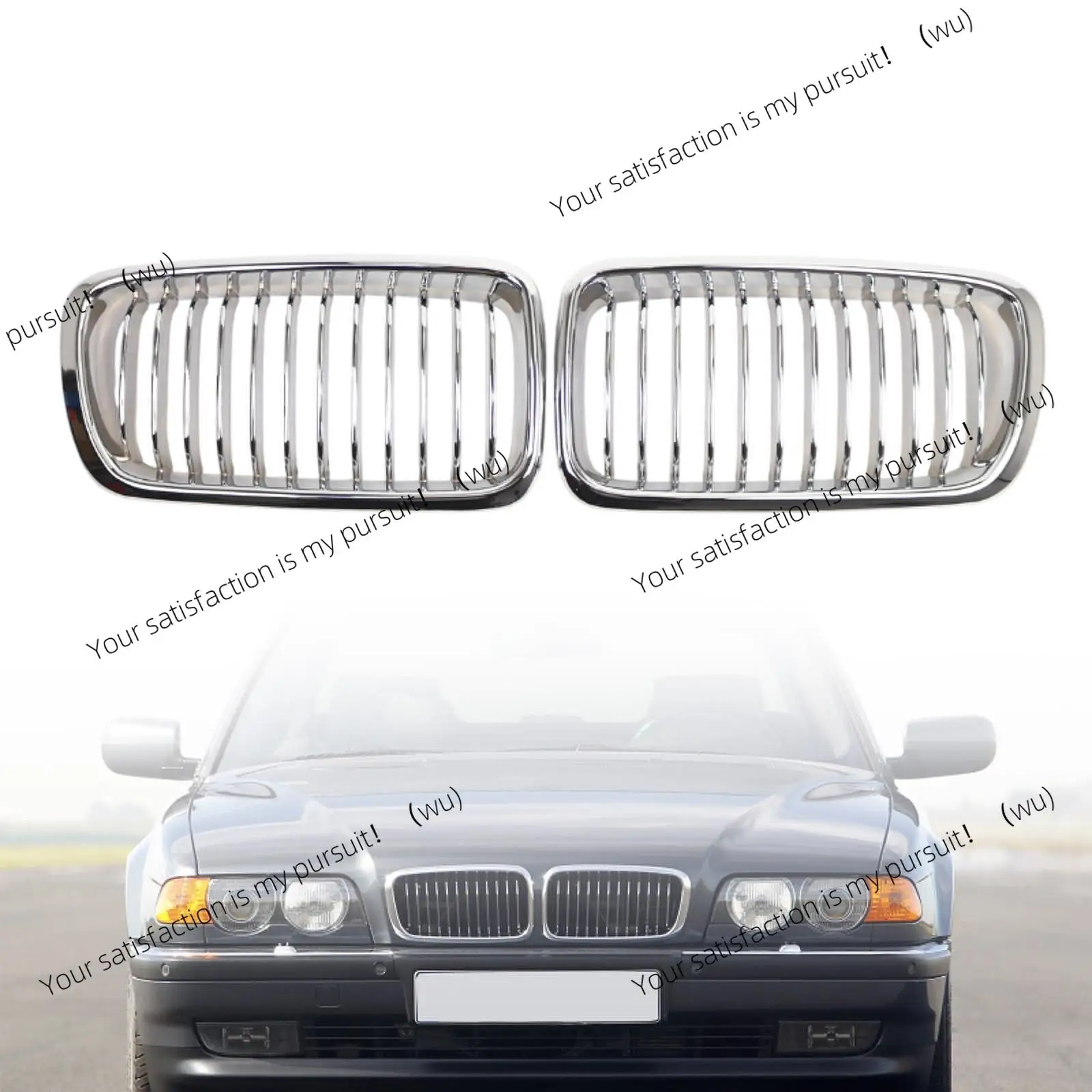 2X front hood kidney grille for BMW E38 1999-2001 740il 51138125811
2X front hood kidney grille for BMW E38 1999-2001 740il 51138125811