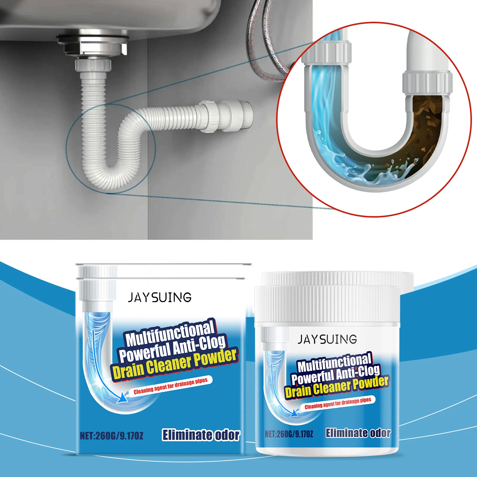 Drain Dredging Cleaning Powder - Home Kitchen Bathroom Drain Anti-Clogging Pipe Unblock Cleaner for Bacteria Inhibition
Drain Dredging Cleaning Powder - Home Kitchen Bathroom Drain Anti-Clogging Pipe Unblock Cleaner for Bacteria Inhibition