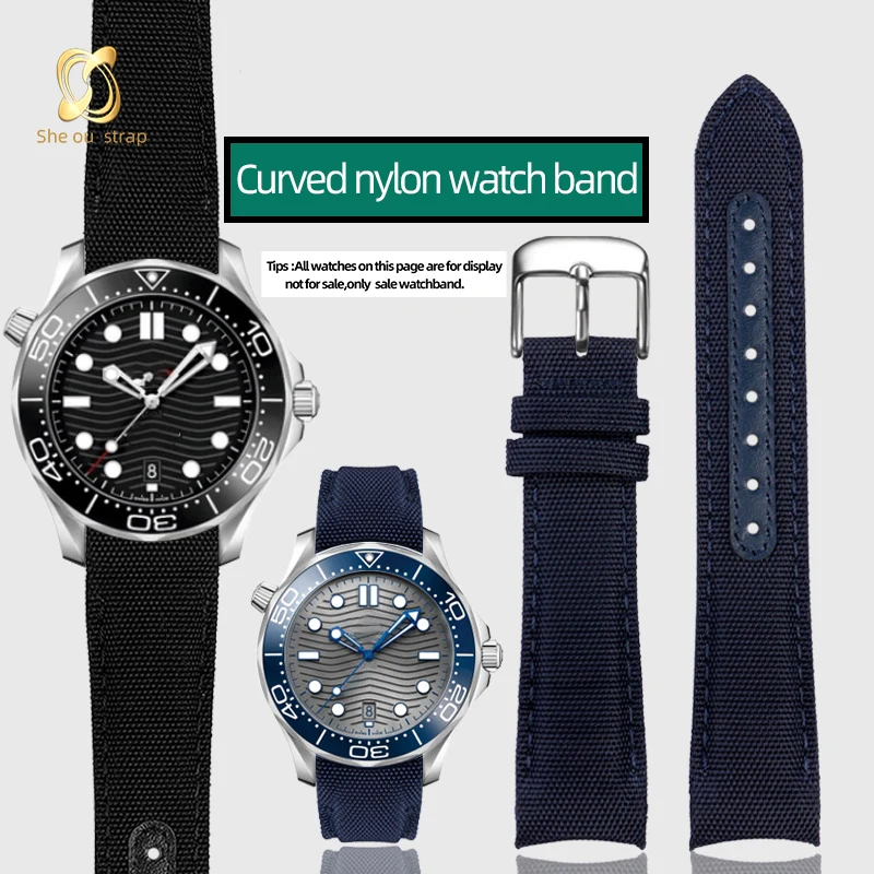 Высококачественный нейлоновый ремешок для часов OMEGASEAMASTER 300, водонепроницаемый изогнутый Соединительный черный и синий браслет для часов 22 мм
Высококачественный нейлоновый ремешок для часов OMEGASEAMASTER 300, водонепроницаемый изогнутый Соединительный черный и синий браслет для часов 22 мм