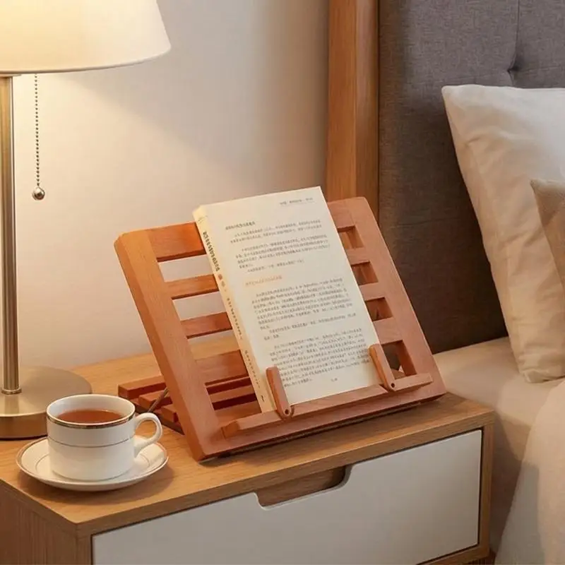 Adjustable Foldable Wooden Reading Stand with Page Clip for Tablets Textbooks
Adjustable Foldable Wooden Reading Stand with Page Clip for Tablets Textbooks
