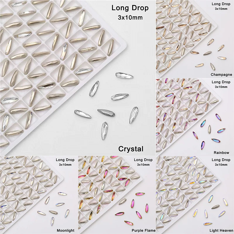 3x10mm Sharp Bottom Long Water Drop Nail Art Rhinestone Color K9 Glass Crystal Manicure DIY Decorative Accessories
3x10mm Sharp Bottom Long Water Drop Nail Art Rhinestone Color K9 Glass Crystal Manicure DIY Decorative Accessories