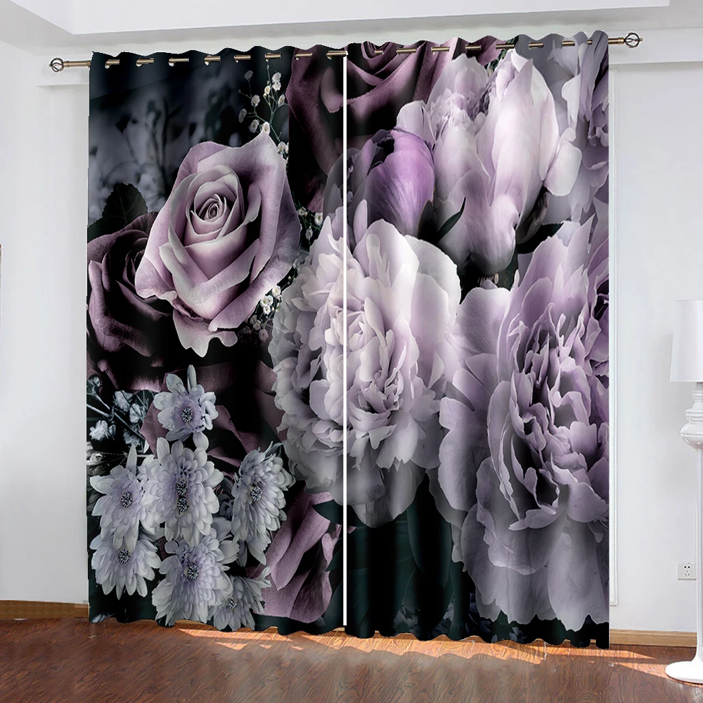 High quality custom 3d curtain fabric large flower curtains purple flower curtains Drapes Cortinas
High quality custom 3d curtain fabric large flower curtains purple flower curtains Drapes Cortinas