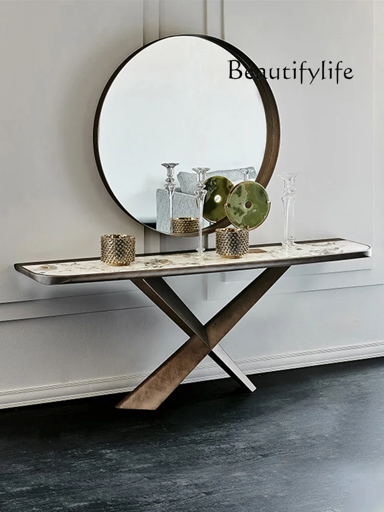 Italian-Style Light Luxury Hallway Simple Small Apartment Corridor Side View Wall-Mounted Stainless Steel Console
Italian-Style Light Luxury Hallway Simple Small Apartment Corridor Side View Wall-Mounted Stainless Steel Console
