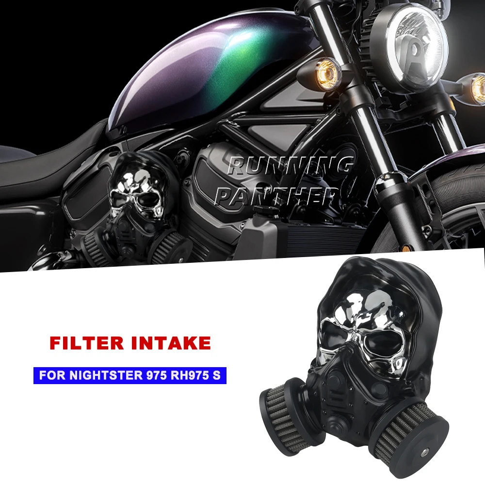 2025 Motorcycle Skull High-Flow Air Cleaner Air Filter Cleaner System Intake Accesorios For Harley Nightster 975 RH975 S 2022-
2025 Motorcycle Skull High-Flow Air Cleaner Air Filter Cleaner System Intake Accesorios For Harley Nightster 975 RH975 S 2022-
