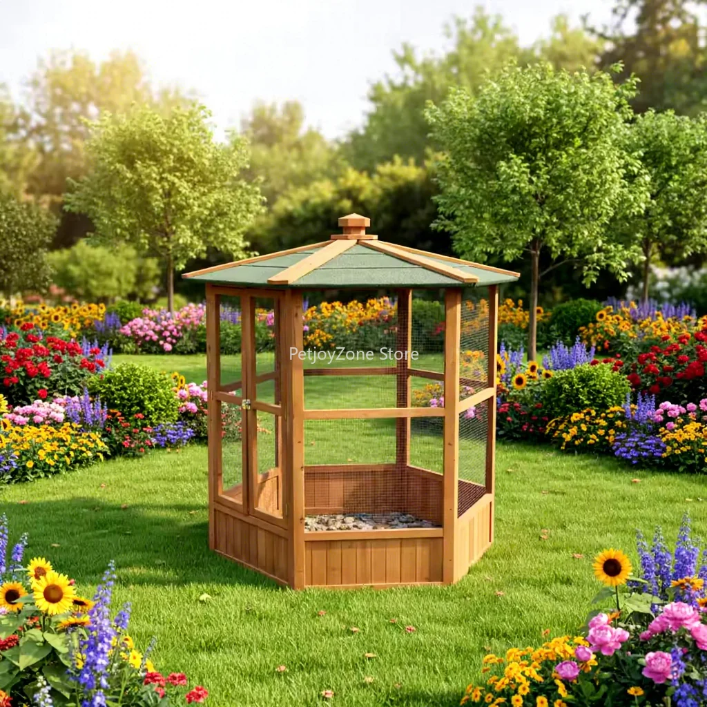 SDB004 Luxury Modern Large Birds Outdoor Cage Wooden Pet House Bird Aviary With Print Design Sturdy Structure For All Seasons
SDB004 Luxury Modern Large Birds Outdoor Cage Wooden Pet House Bird Aviary With Print Design Sturdy Structure For All Seasons