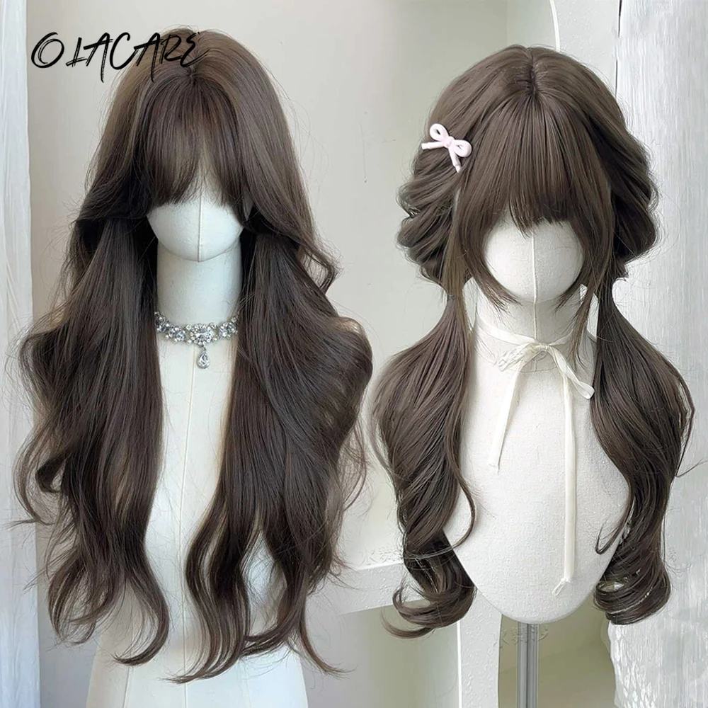 Synthetic Hair Gray Brown Wavy Wigs for Women with Bangs Long Natural Wig Daily Cosplay Heat Resistant
Synthetic Hair Gray Brown Wavy Wigs for Women with Bangs Long Natural Wig Daily Cosplay Heat Resistant