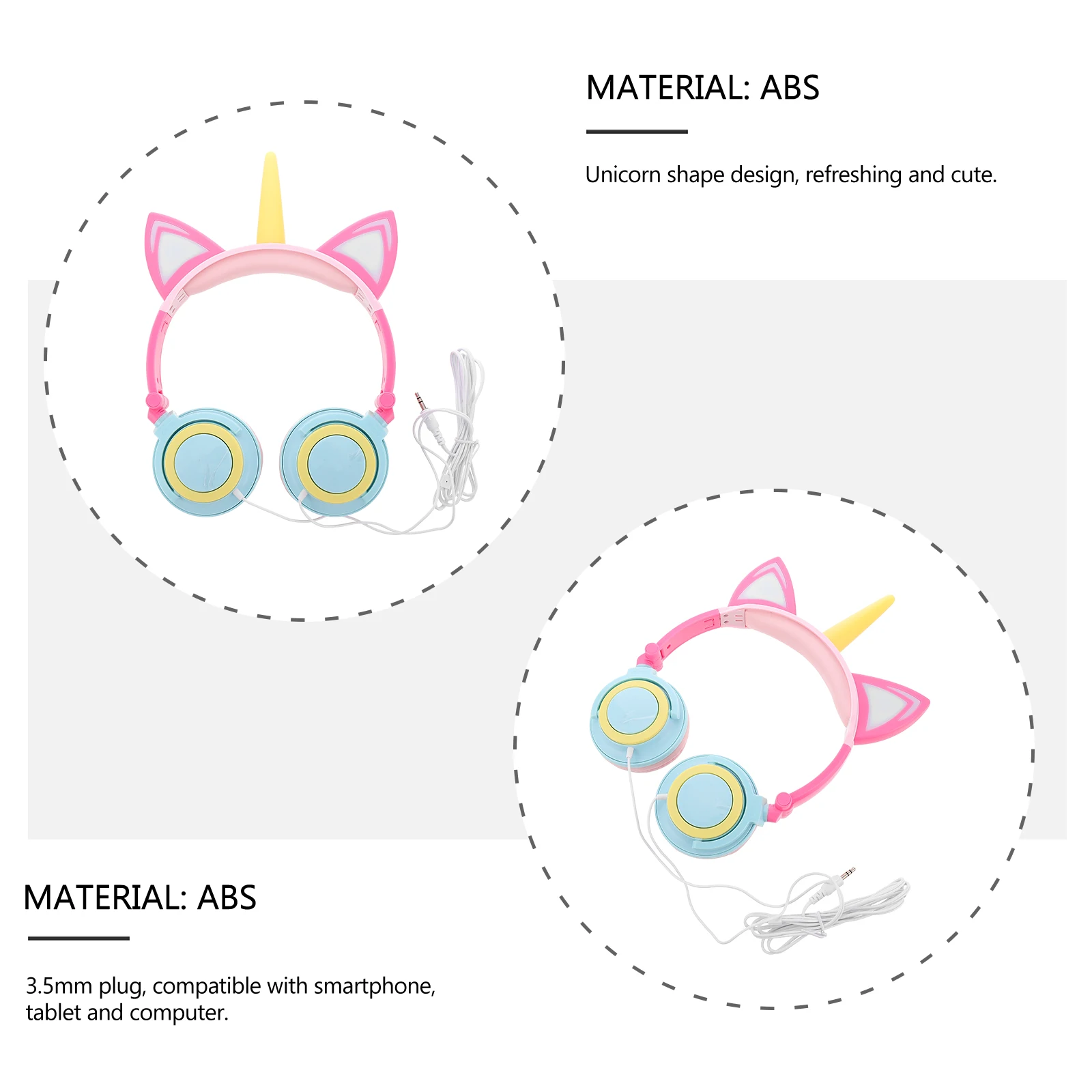 1pc Unicorn Headphones Glowing Creative Kids Cartoon Headset Over Ear Lightweight 3.5Mm Plug Compatible With Smartphone Tablet
1pc Unicorn Headphones Glowing Creative Kids Cartoon Headset Over Ear Lightweight 3.5Mm Plug Compatible With Smartphone Tablet