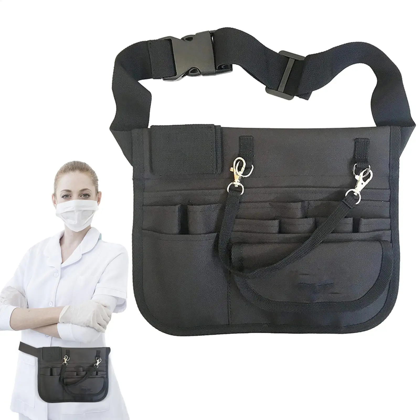 Nurse Waist Bag Professional Gear Pockets Nursing Organizer Pouch Multi Compartment Waist storage Bag for Nurse
Nurse Waist Bag Professional Gear Pockets Nursing Organizer Pouch Multi Compartment Waist storage Bag for Nurse