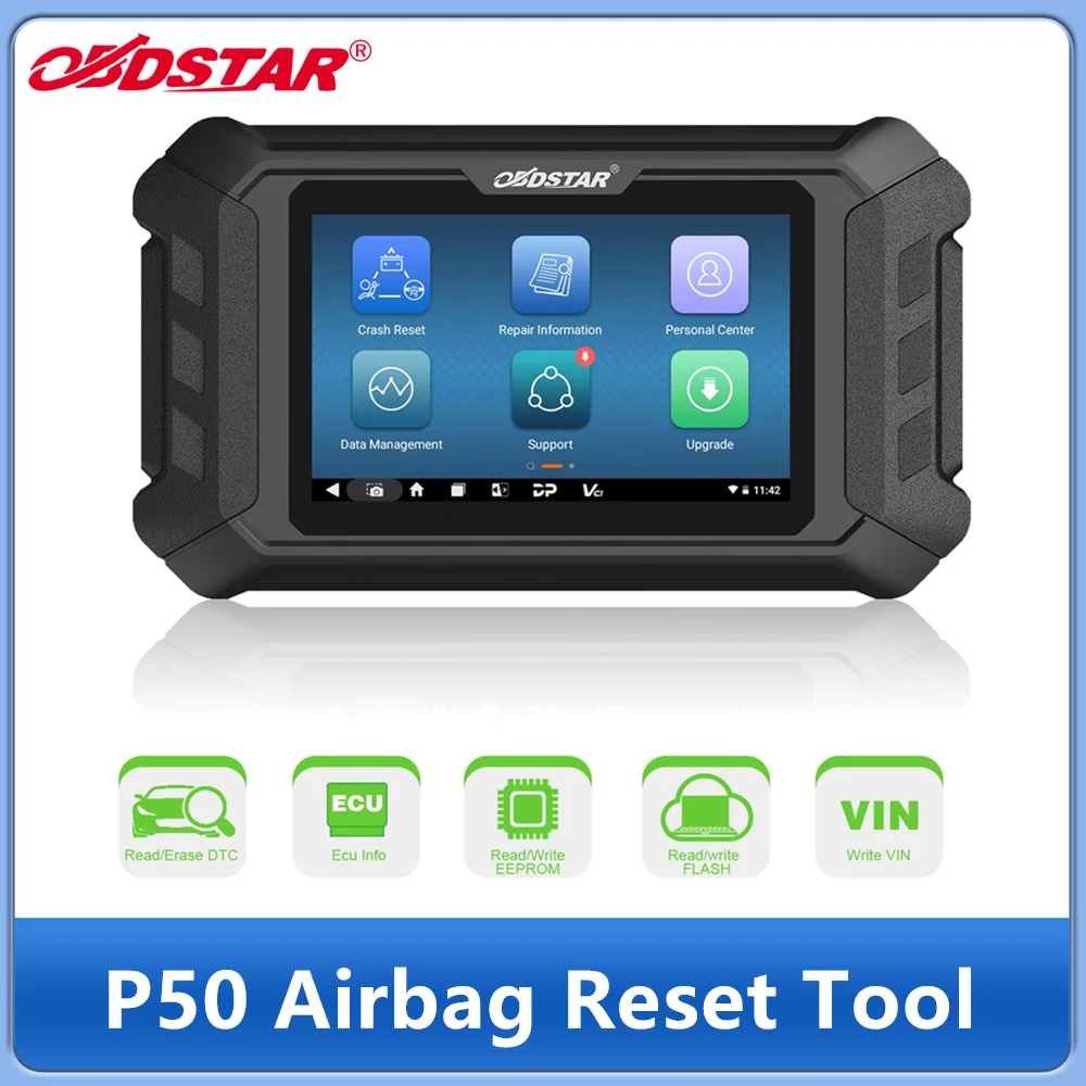 2026 OBDSTAR P50 Airbag Reset Tool Covers 86 Brands and 11600+ ECU Part No. by OBD/Bench Support Battery Reset/ SAS Reset
2026 OBDSTAR P50 Airbag Reset Tool Covers 86 Brands and 11600+ ECU Part No. by OBD/Bench Support Battery Reset/ SAS Reset