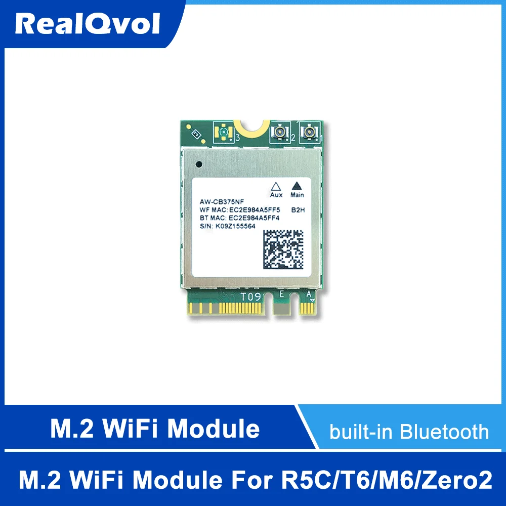 Модуль WiFi FriendlyElec M2, RTL8822CE для платы Nanopi R5C/T6/M6/Zero2, встроенный Bluetooth
Модуль WiFi FriendlyElec M2, RTL8822CE для платы Nanopi R5C/T6/M6/Zero2, встроенный Bluetooth