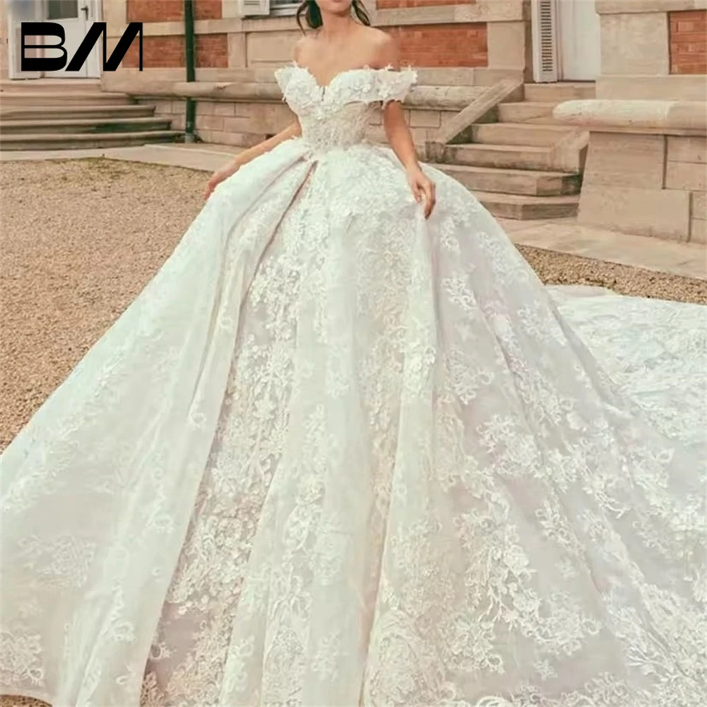 Royal Train Lace Wedding Dress 2025, Customized Plus Size Bride Dresses, Sweet Off the Shoulder Corset Bridal Gown
Royal Train Lace Wedding Dress 2025, Customized Plus Size Bride Dresses, Sweet Off the Shoulder Corset Bridal Gown