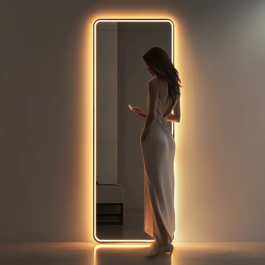 Frameless Square Full Body Mirror with LED Lighting,Lighted Dressing Mirror,Room Decoration Wall Mounted Full Body Mirror
Frameless Square Full Body Mirror with LED Lighting,Lighted Dressing Mirror,Room Decoration Wall Mounted Full Body Mirror