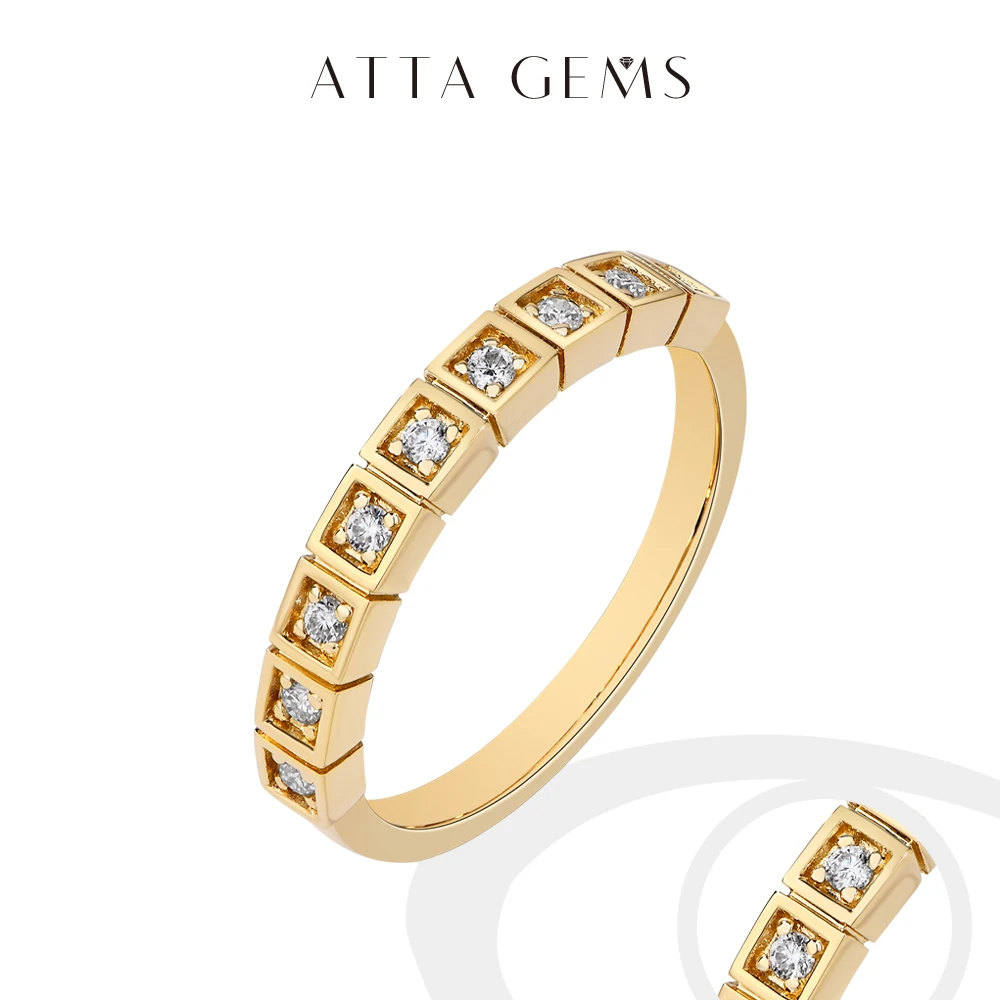 ATTAGEMS Round Cut VVSI Lab Diamond Ring 9pcs Gems for Women Real 10K 14K 18K Pure Gold Wedding Half Band Sparkling Fine Jewelry
ATTAGEMS Round Cut VVSI Lab Diamond Ring 9pcs Gems for Women Real 10K 14K 18K Pure Gold Wedding Half Band Sparkling Fine Jewelry