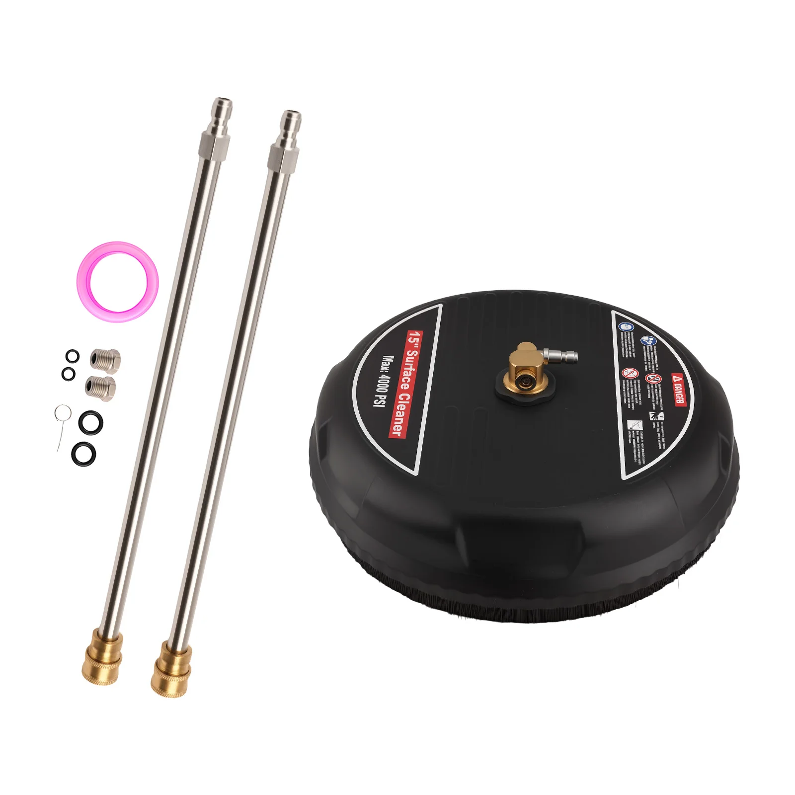 15-дюймовая насадка для очистки поверхностей для мойки высокого давления, 4000 PSI, быстроразъемное соединение 1/4 дюйма + насадки-удлинители
15-дюймовая насадка для очистки поверхностей для мойки высокого давления, 4000 PSI, быстроразъемное соединение 1/4 дюйма + насадки-удлинители