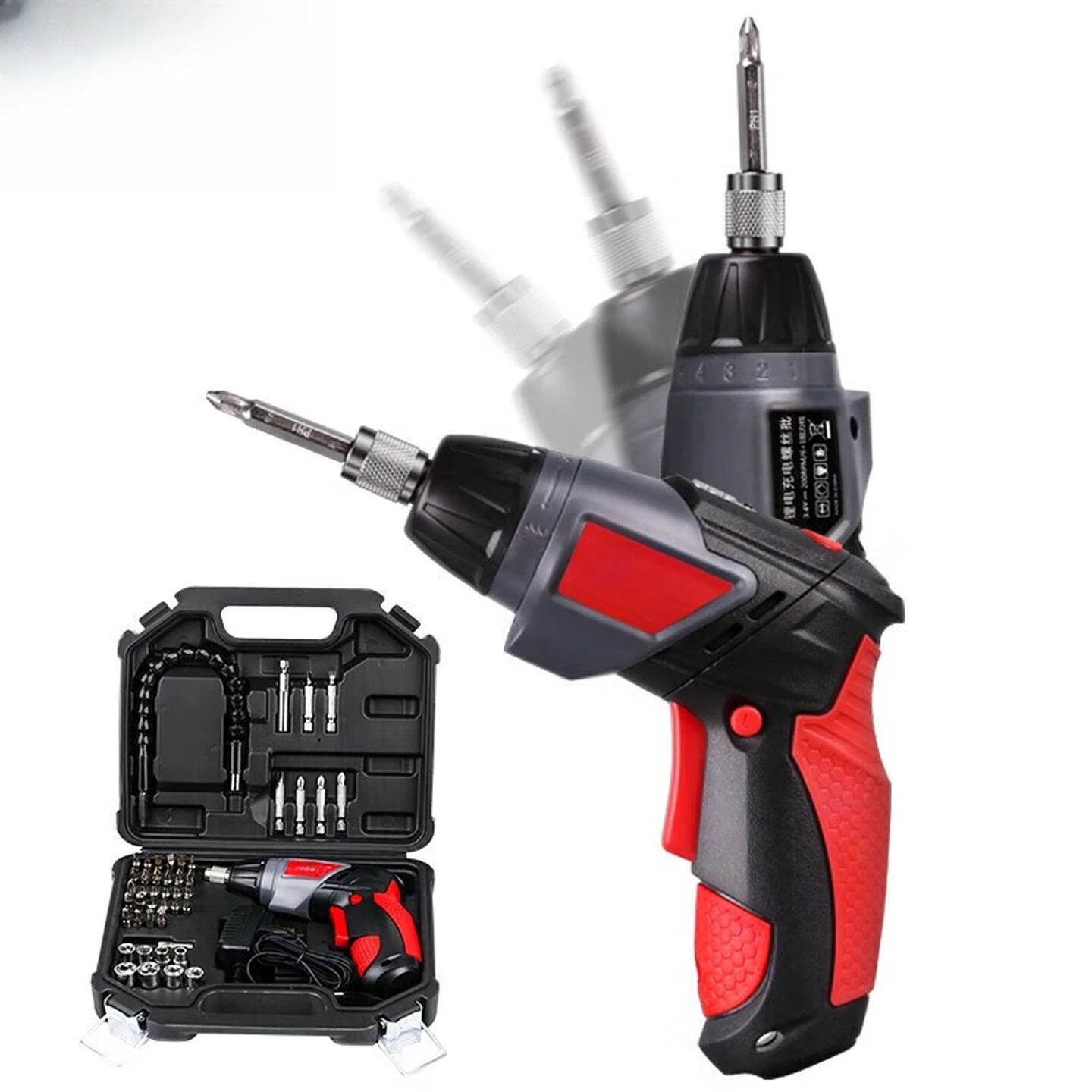 Electric screw batch 46-piece set Household maintenance Large torque rechargeable lithium battery tool Electric screwdriver
Electric screw batch 46-piece set Household maintenance Large torque rechargeable lithium battery tool Electric screwdriver