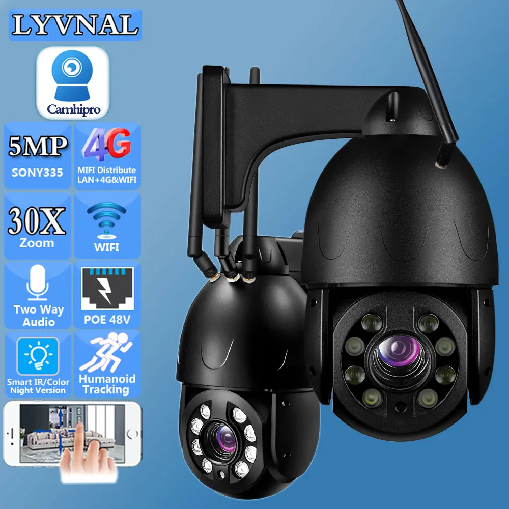 3G 4G SIM HD 5MP Wireless Surveillance IP Camera WIFI PTZ Dome POE 30X Auto Zoom Two Way Audio Human Tracking Color Night Vision
3G 4G SIM HD 5MP Wireless Surveillance IP Camera WIFI PTZ Dome POE 30X Auto Zoom Two Way Audio Human Tracking Color Night Vision