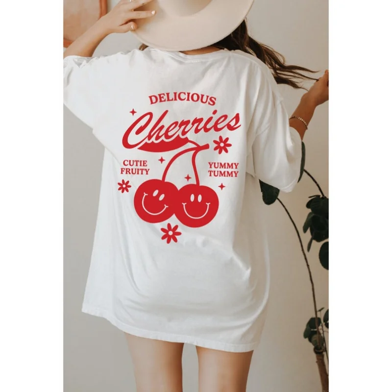 Y2K Summer Shirt Aesthetic 90s Cherries Retro Cherry Shirt 2000s Tee Women tshirt Round Neck Fashion Women tshirts
Y2K Summer Shirt Aesthetic 90s Cherries Retro Cherry Shirt 2000s Tee Women tshirt Round Neck Fashion Women tshirts
