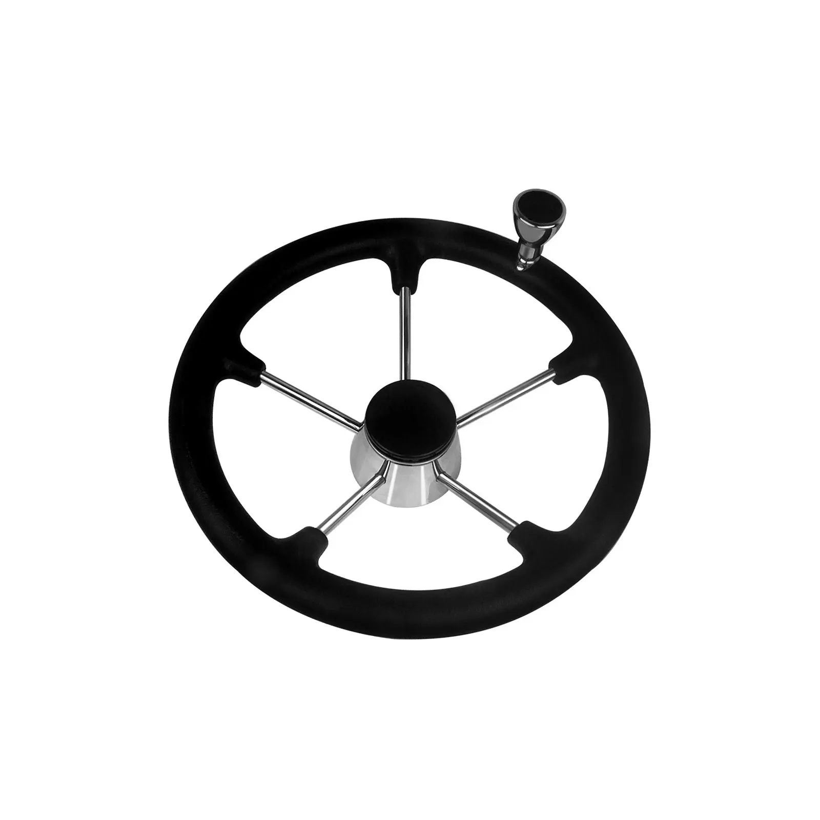 13-1/2 Inch 5 Spoke Boat Steering Wheel Marine Black Foam Grip Steering Wheel With Control Knob For Yacht Ship
13-1/2 Inch 5 Spoke Boat Steering Wheel Marine Black Foam Grip Steering Wheel With Control Knob For Yacht Ship