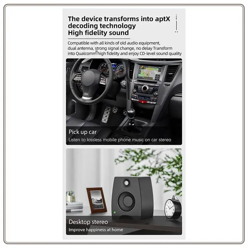 Aux Audio Bluetooth-приемник Аудиоадаптер без потерь HIFI Автомобильный навигационный вызов RCA Беспроводной ретро-динамик 5.0 Простота в использовании
Aux Audio Bluetooth-приемник Аудиоадаптер без потерь HIFI Автомобильный навигационный вызов RCA Беспроводной ретро-динамик 5.0 Простота в использовании