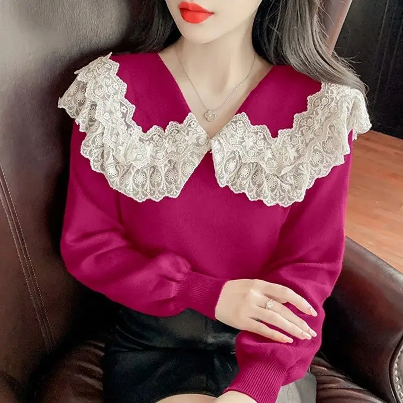 Fashion Solid Color Spliced Gauze Lace Sweaters Women's Clothing 2026 Autumn Winter New Loose All-match Pullovers Sweet Tops
Fashion Solid Color Spliced Gauze Lace Sweaters Women's Clothing 2026 Autumn Winter New Loose All-match Pullovers Sweet Tops