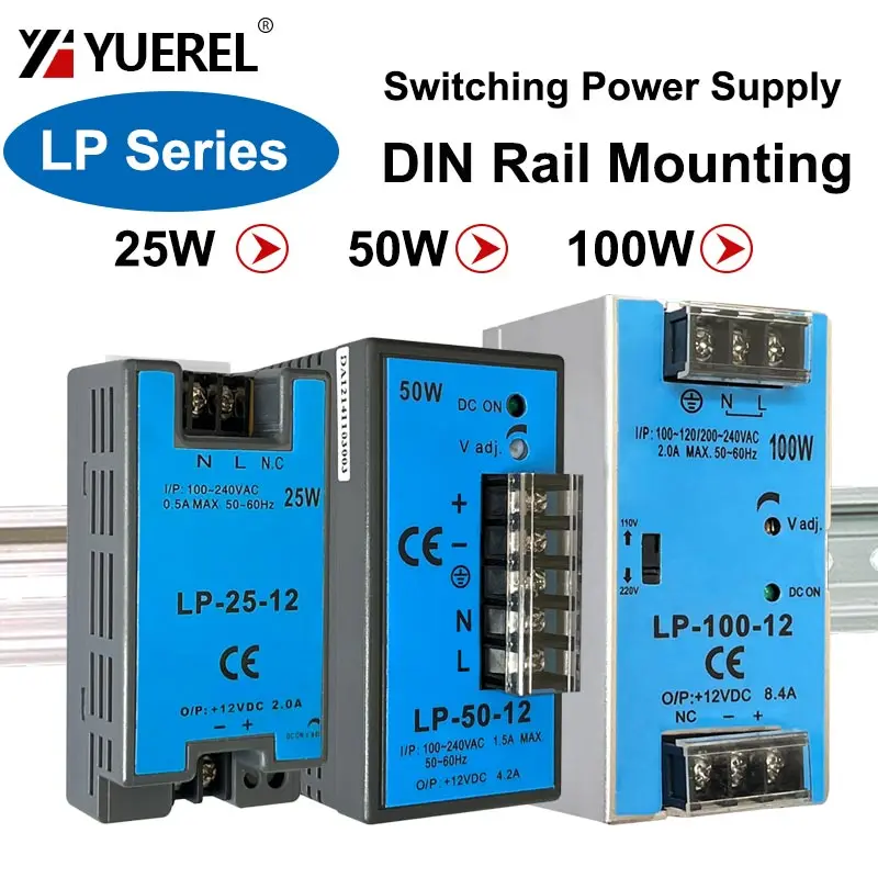 LP 25W 50W 100W 5V 12V 24V 4A 1A 8.4A Switch Power Supply AC To DC LED Over-voltage Load Protection
LP 25W 50W 100W 5V 12V 24V 4A 1A 8.4A Switch Power Supply AC To DC LED Over-voltage Load Protection