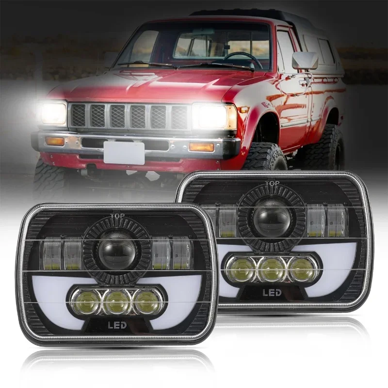 7x6 Inch 120W Rectangular LED Headlight with High Low Beam DRL Lighting Driving Lights White Fog Lamps
7x6 Inch 120W Rectangular LED Headlight with High Low Beam DRL Lighting Driving Lights White Fog Lamps