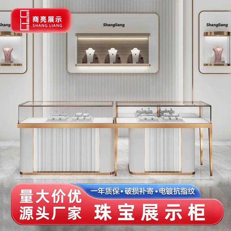 Customized. Jewelry Showcase Glass Container Mall Jade Emerald Boutique and Silver Jewelry Counter Booth
Customized. Jewelry Showcase Glass Container Mall Jade Emerald Boutique and Silver Jewelry Counter Booth