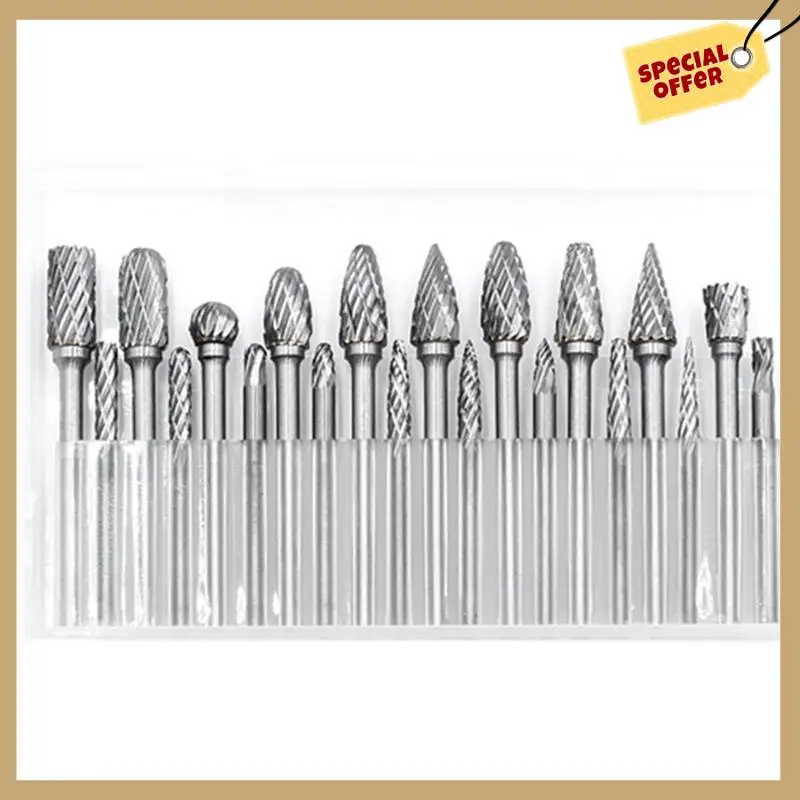 20 Piece Die Grinder Tool Rasp Wood Carving Bits 1/8In Shank For Metal Wood Weld Grinding Deburring
20 Piece Die Grinder Tool Rasp Wood Carving Bits 1/8In Shank For Metal Wood Weld Grinding Deburring