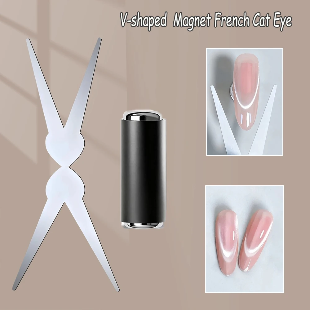 1/2pcs Double Headed V-shaped French Cat Eye Nail Magnet 2 In 1 Magnetic Stick for UV Gel Polish Cat Eye Manicure Magnet Tools
1/2pcs Double Headed V-shaped French Cat Eye Nail Magnet 2 In 1 Magnetic Stick for UV Gel Polish Cat Eye Manicure Magnet Tools
