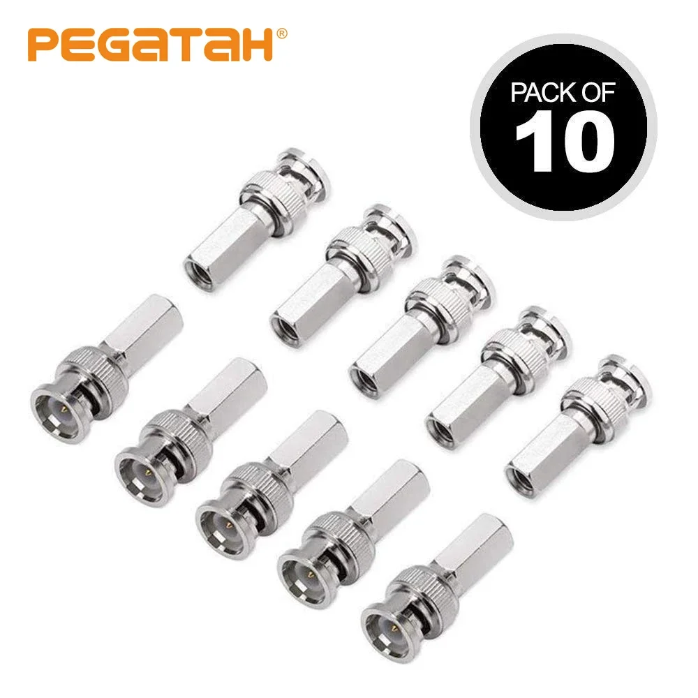 BNC Male Connectors Cable Adapters for RG59 Coaxial Cable BNC1A2 C63
BNC Male Connectors Cable Adapters for RG59 Coaxial Cable BNC1A2 C63