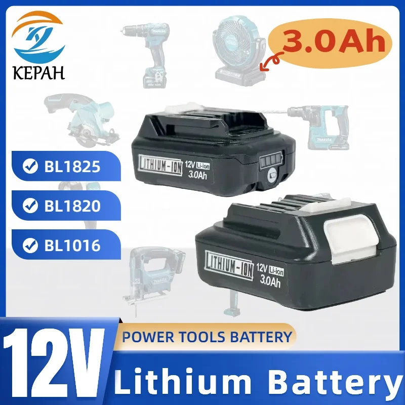 For Makita 12V 3.0Ah 18650 Lithium Battery For Makita BL1021B BL1041B BL1016 BL1015 BL104 DF331D Power Tool Battery P108
For Makita 12V 3.0Ah 18650 Lithium Battery For Makita BL1021B BL1041B BL1016 BL1015 BL104 DF331D Power Tool Battery P108