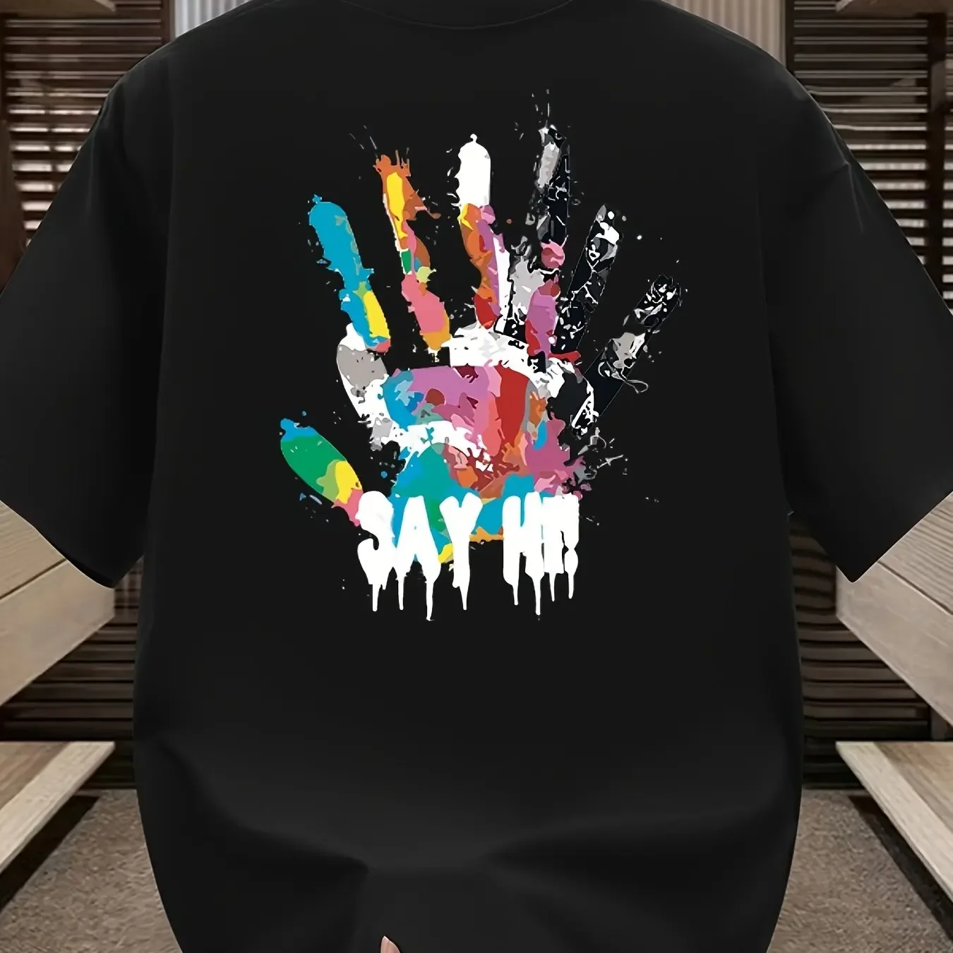 Men's summer round-neck casual sport 100% cotton palm graffiti print short-sleeved loose T-shirt
Men's summer round-neck casual sport 100% cotton palm graffiti print short-sleeved loose T-shirt