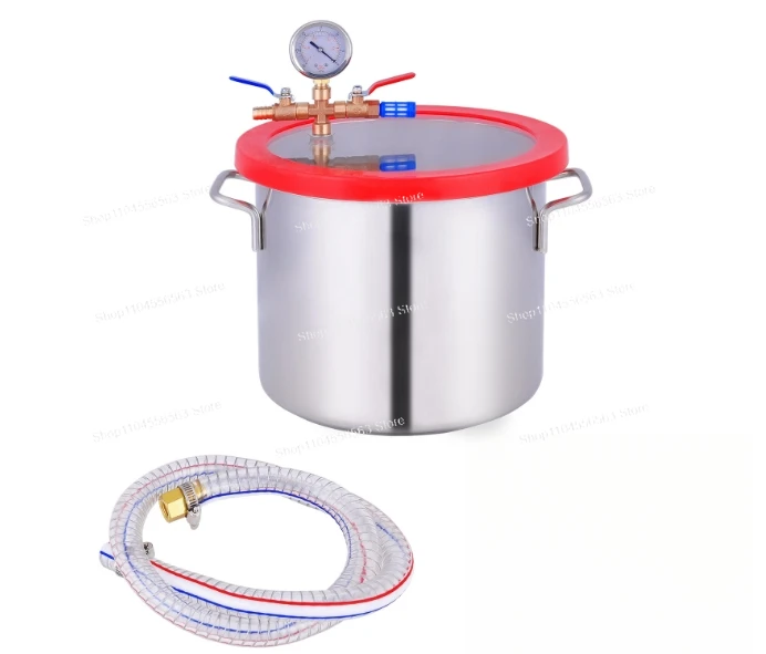 3 Gallon 12L Stainless Steel Vacuum Degassing Chamber Vacuum Defoaming Barrel For Silicone Resin AB Adhesive 25x25CM Acrylic Lid
3 Gallon 12L Stainless Steel Vacuum Degassing Chamber Vacuum Defoaming Barrel For Silicone Resin AB Adhesive 25x25CM Acrylic Lid